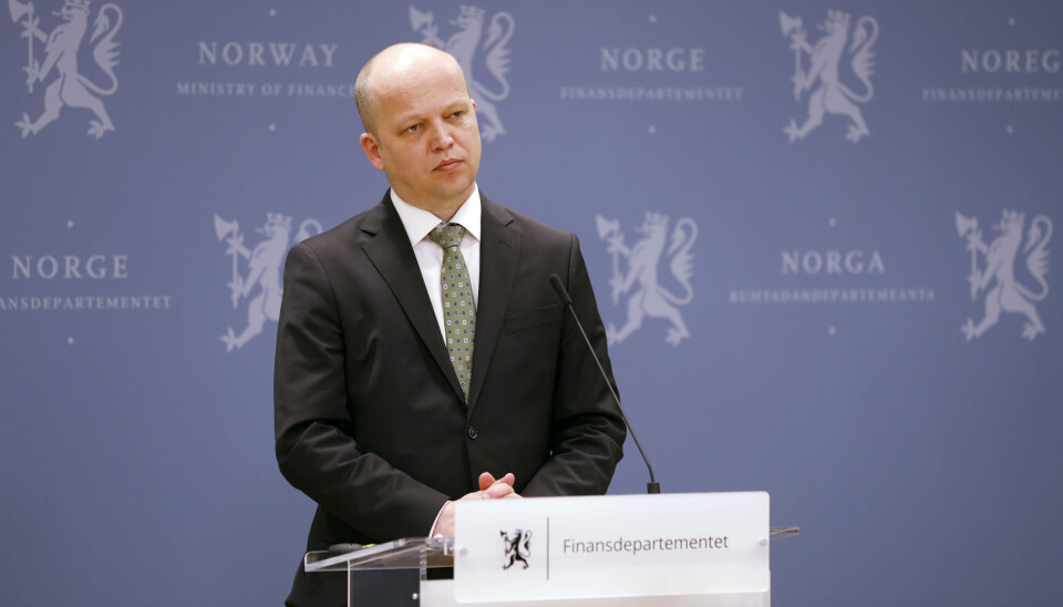 Finansminister Trygve Slagsvold Vedum