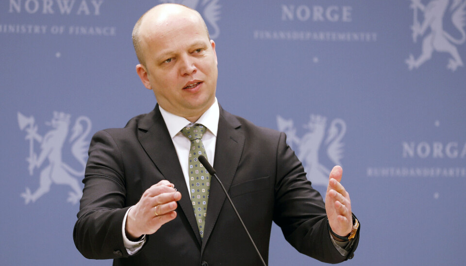 Finansminister Trygve Slagsvold Vedum