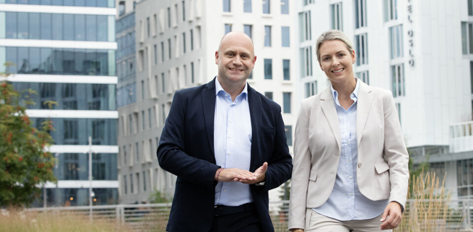 Torgeir Storberget Lie i FCPA og Eva Cecilie Sandberg i BankID BankAxept