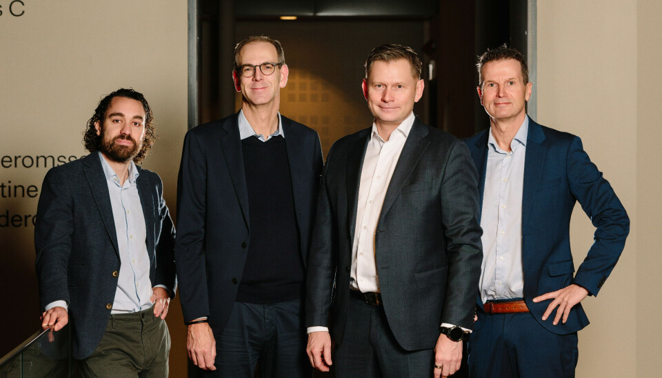 Fra venstre: Morten Urdal Bakke (Explore Equity), John Hugosson (VIEW Group), Haakon Jensen (BOS Kapital) og Roar W. Andreassen (Hubro Group)