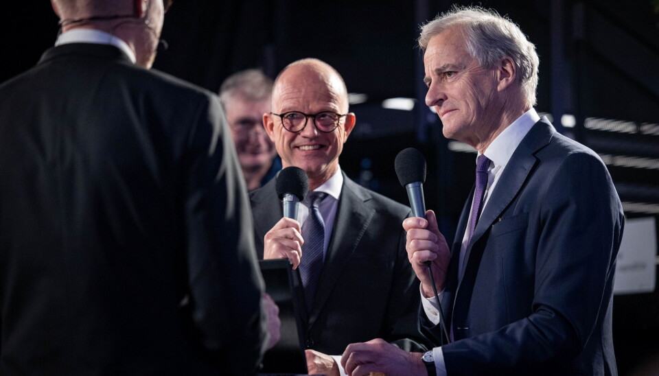 Statsminister Jonas Gahr Støre og NHO-leder Ole Erik Almlid