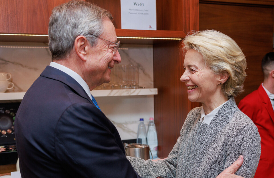Mariou Draghi og Ursula von der Leyen