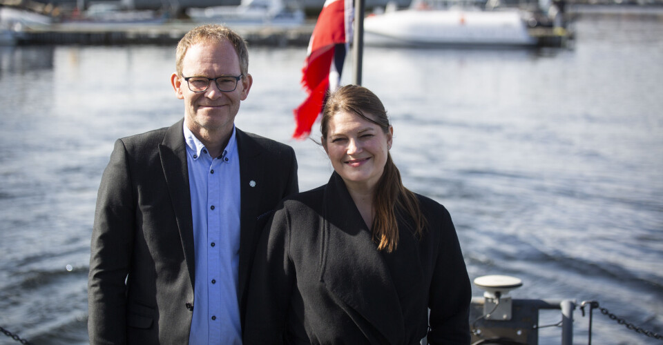 STOR EU-ENTUSIASME: Næringsminister Cecilie Myrseth (Ap) og forskning- og høyere utdanningsminister Oddmund Hoel (Sp) har satset tungt på å øke næringslivets investeringer i forskning og utvikling. Nå kan de notere at akademia har forsynt seg rikelig av midlene i EUs forskningsprogram Horisont Europa.