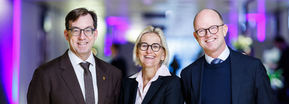 Rune Aale-Hansen i Regnskap Norge, Karen Kvalevåg i Revisorforeningen har begge fått sine organisasjoner representert i Finansdepartementets referansegruppe for å kvalitetssikre implementeringen av EUs sjette antihvitvaskingspakke. NHO-sjef Ole Erik Almlid (t.h.) er representert i referansegruppen gjennom Finans Norge.