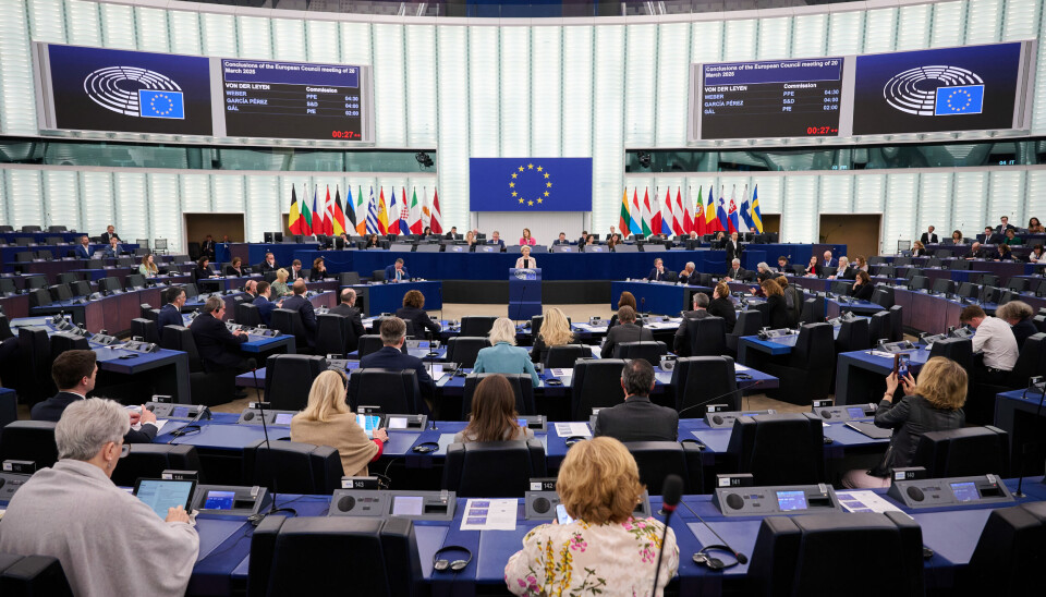 President for Europakommisjonen, Ursula von der Leyen, holdt tirsdag innlegg i Europaparlamentet i Strasbourg.
