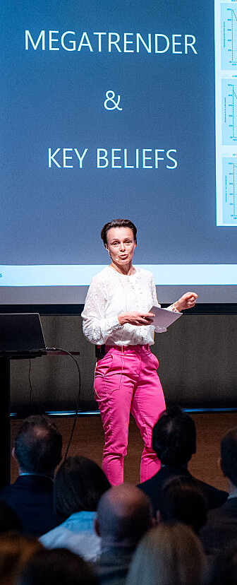Karianne Melleby snakket om å ta konsekvensen av sine «key beliefs» – tingene vi tror kommer til å skje i fremtiden.
