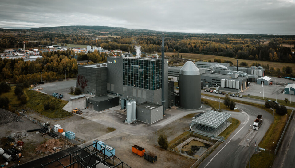 Trehørningen energisentral i Hamar er blant Eidsivas utslippspunkter.