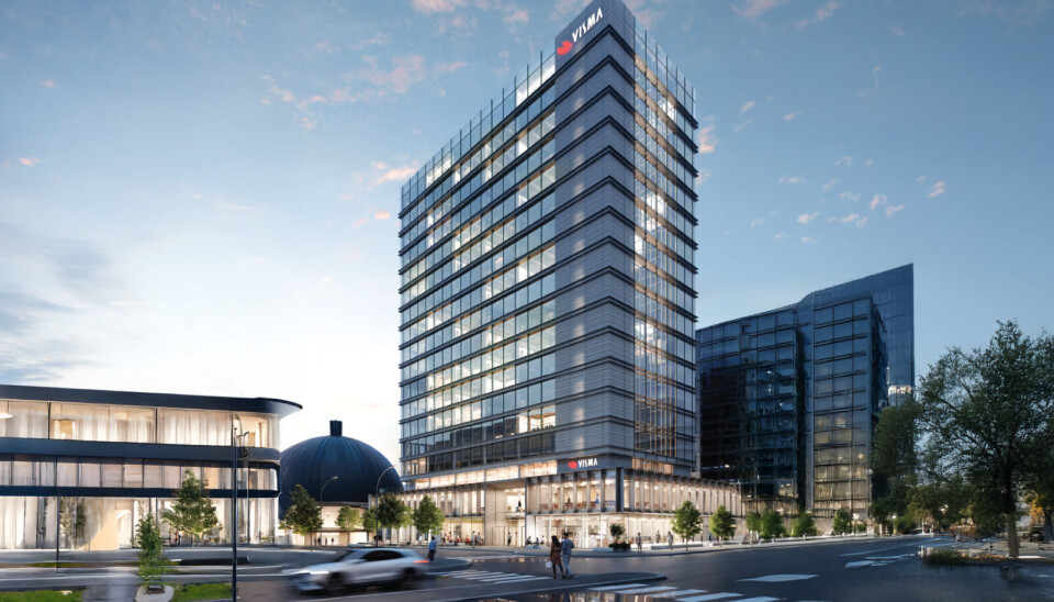 Det nye hovedkontoret til Visma på Majorstuen, slik det skal se ut i 2027