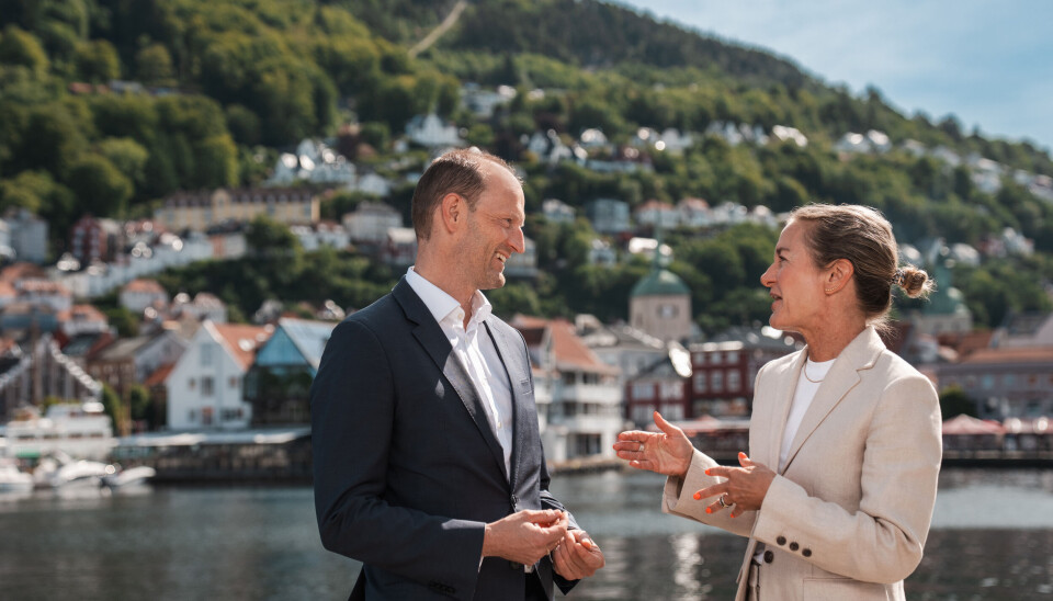 Ronny Junge-Larsen i Danske Bank og Ina K. Rosenberg i EY registrerer et fall i antall norske kandidater til Entrepreneur of the Year-prisen