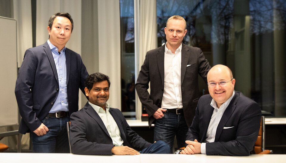 Team Amplifai: F.v. Erik Leung, Imran Tamboli, Bård Myrstad og Daniel Kohn