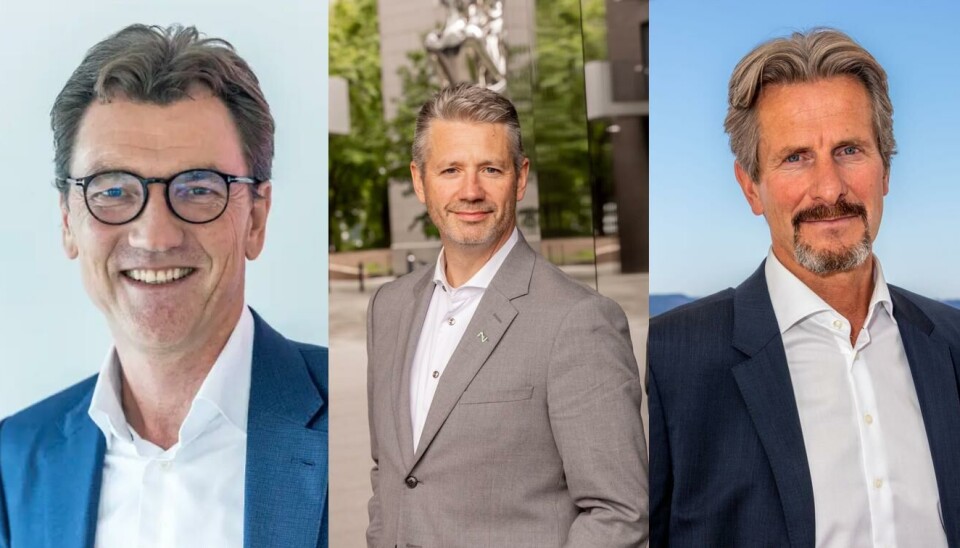 Lederne for Tell, Azets og Cecra, (f.v.) Erik Sønsterud, Arne Norheim og Torgeir Dahle.